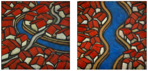 Blue Canal Pieces- GC Myers