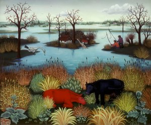 Ivan Generalic- River Landscape 1964