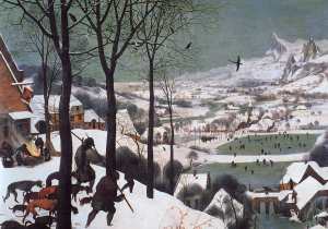 Bruegel, Pieter the Elder- Hunters in the Snow (Winter) 1565
