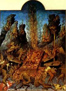 Limbourg Brothers- Hell- Tres Riches Heures du Duc de Berry February