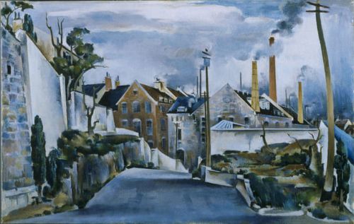 Preston_Dickinson - Street in Quebec- The Phillips Collection