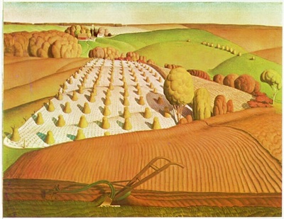 Grant Wood fall plowing