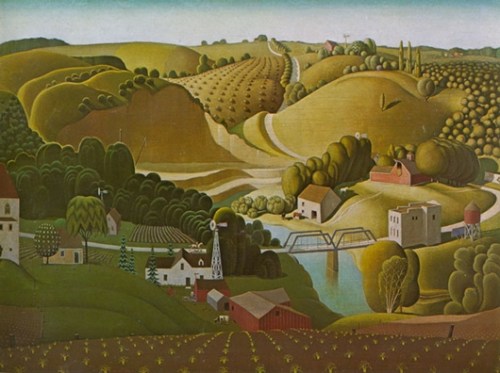 Grant Wood Stone City Iowa 1930