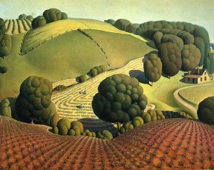 grant wood young corn