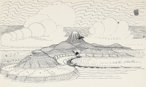 JRR Tolkien Drawing for "THe Hobbit"