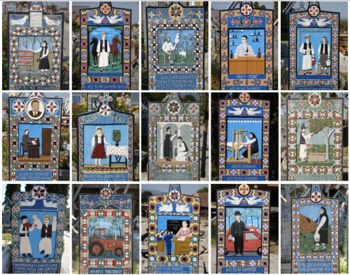 Merry Cemetery Tombstones Romania