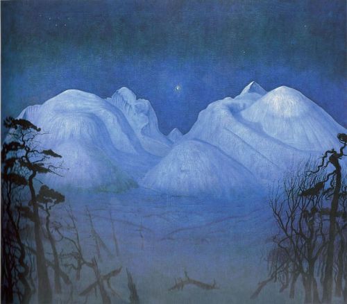 Harald Sohlberg-Night in the Mountains 1914