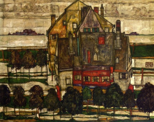 Egon Schiele  Einzelne Häuser 1915