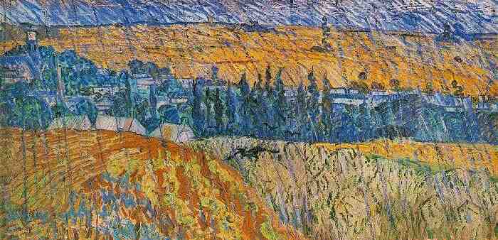 Vincent Van Gogh-Landscape at Auvers in the Rain 1890