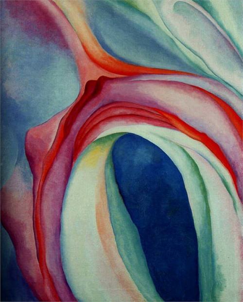 Georgia O'Keeffe music-pink-and-blue-ii