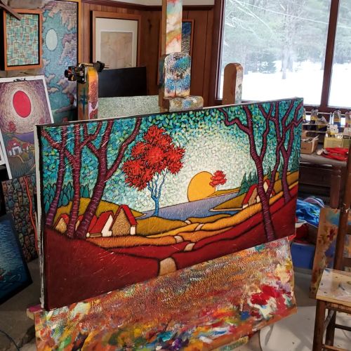 GC Myers- work on easel March 2022