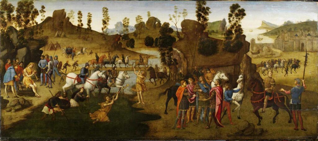 JULIUS CAESAR AND THE CROSSING OF THE RUBICON, FRANCESCO GRANACCI, 1494.