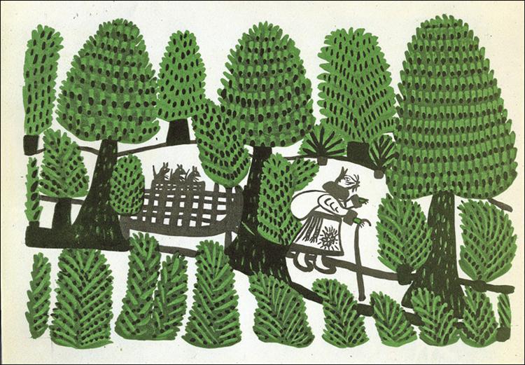 Maria Prymachenko rat-on-a-journey-1963