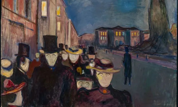 Edvard Munch Evening on Karl Johan Street 1892