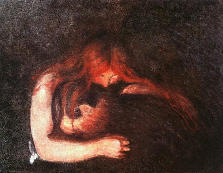 edvard munch vampire- love and pain -1895.
