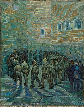 Prisoners' Round (after Gustave Dore) 1890- Vincent Van Gogh